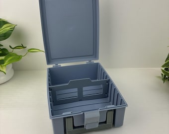 Vtg Rubbermaid Design-a-Space Check File Storage Box Coupon Divider Recipe Box