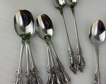 Conjunto de talheres Oneida Raphael Distinction Deluxe HH em aço inoxidável, fabricado nos EUA, para 4 pessoas, estilo vintage.