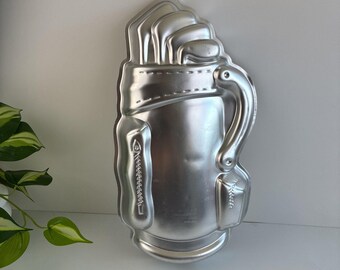 Wilton Golf Bag & Clubs Cake Pan 2105-1836 Vintage 1987 w Instruction Sheets