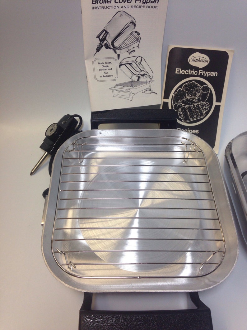 Sunbeam Fry Pan Broiler Lid Electric Skillet Small Appliance Etsy
