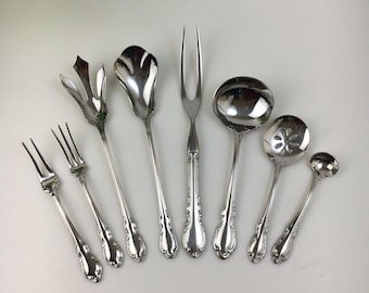 Hostess Serving Set RSVP Wimberly 18/10 Stainless Flatware Salad Set Jelly Spoon