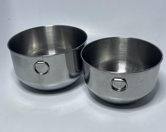 Farberware Stainless Steel Mixing Bowls 2pc D Rings For Hanging