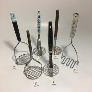 Potato Masher Vintage Kitchen Utensils Stainless Steel USA Japan Ekco Flint Vanadium Top Drawer