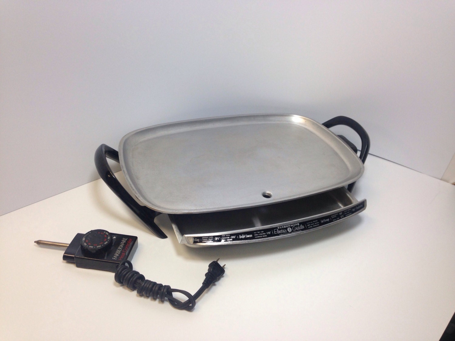 Farberware Electric Griddle 260 Vtg Skillet Grill Buffet Service Warming  Tray