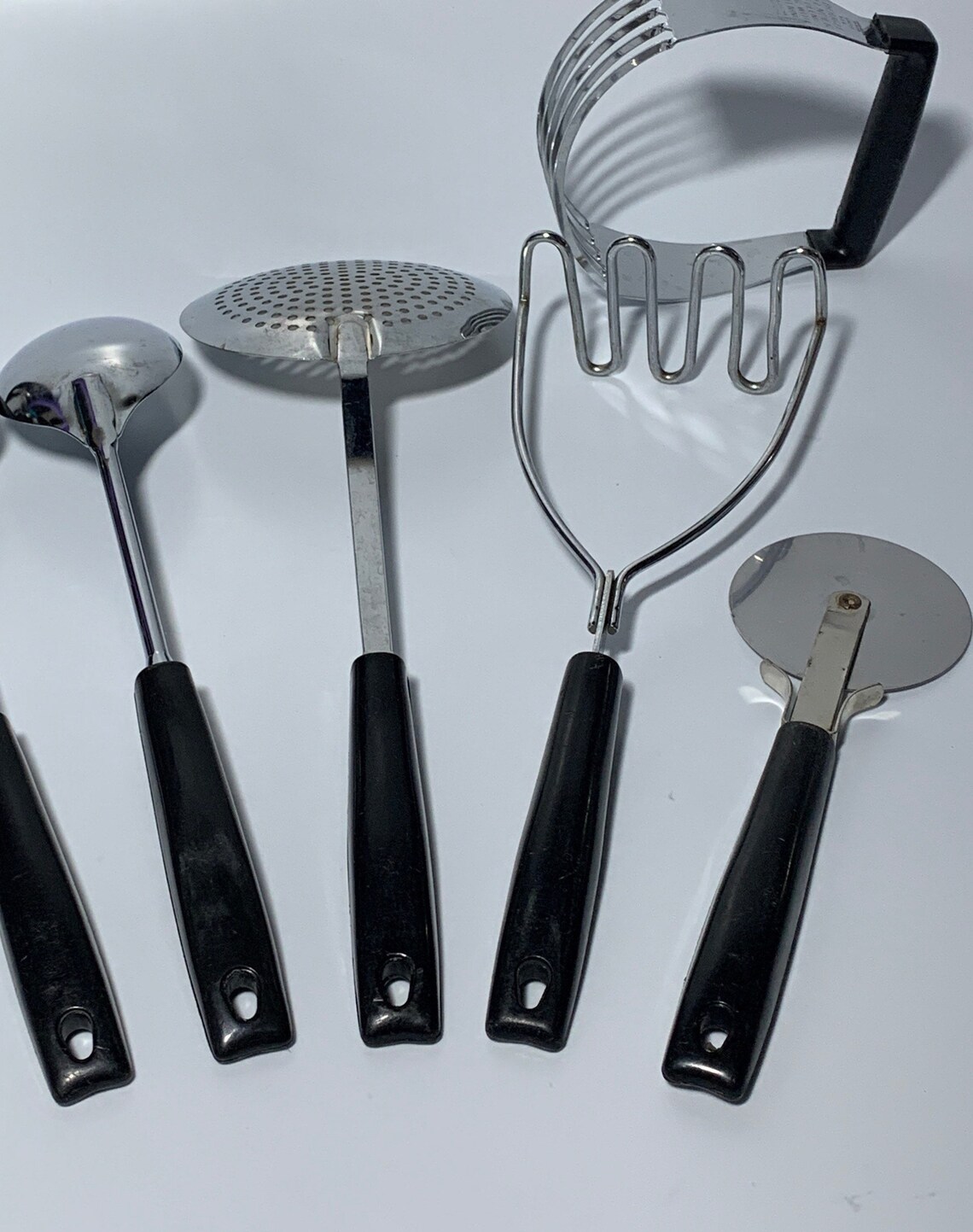 Ekco USA Kitchen Utensils Black Handle Nylon Spoon Strainer Etsy