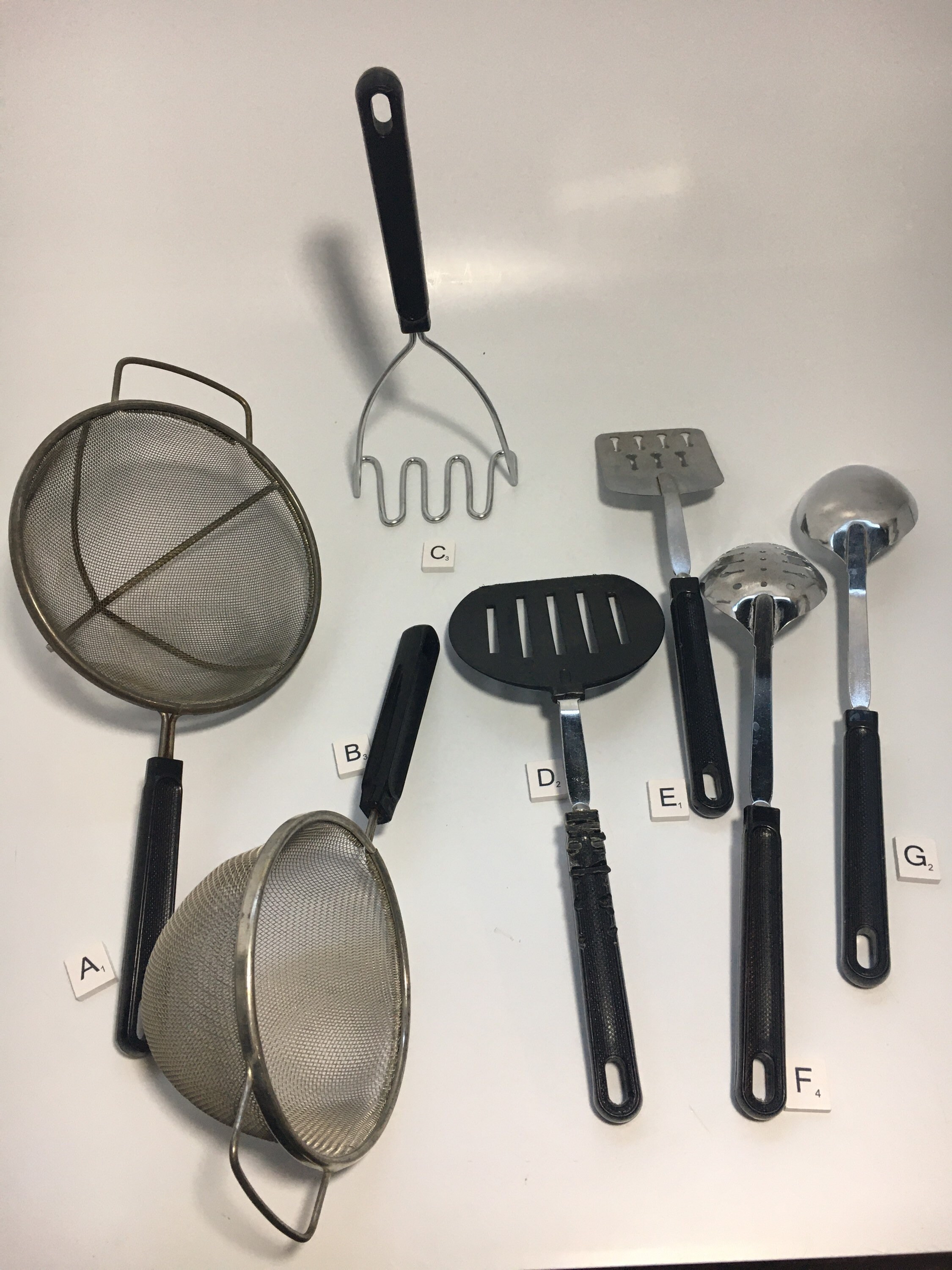 Ekco USA Vintage Kitchen Utensils Black Handle Sieve Nylon Spoon Spatula Slotted Spoon Masher Etsy