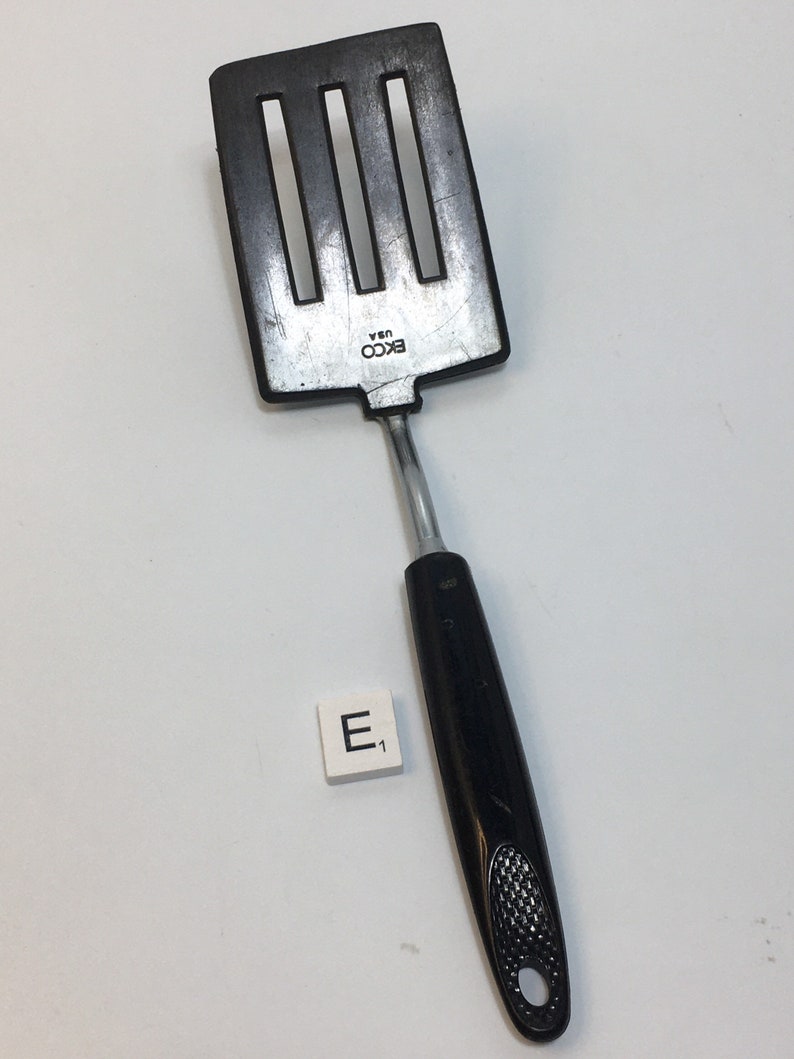 Ekco USA Kitchen Utensils Black Handle Spatula Whisk Nylon Spatula Chromium Etsy