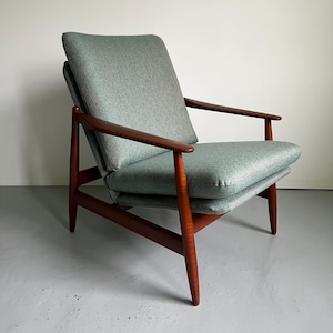 1960er Jahre dänischer Teak Lounge Chair: Poul Volther Modell 350, Mid-Century Modern Armchair