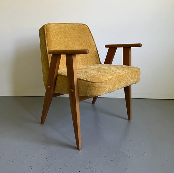 Restored Vintage Easy Chair Type 366 by J.chierowski 1960's