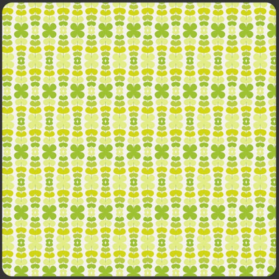 Clearance Sale Kitchenette Apple Color Me Retro Collection Art Gallery  Fabrics Fabric by the Yard Green Yellow Floral Flowers 