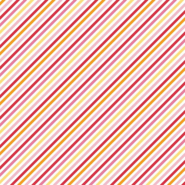 Pink Red Orange diagonal Stripes C4064 < Fancy Free by Lori Whitlock for Moda Fabrics > white background candy cane <  Fabric by the yard