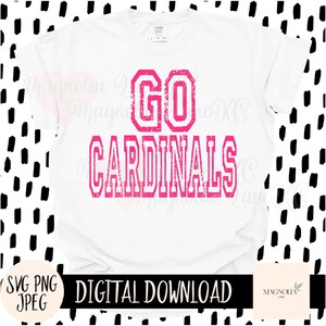 Go Cardinals Pink Out SVG, Football Game Cut File (Digital Download)