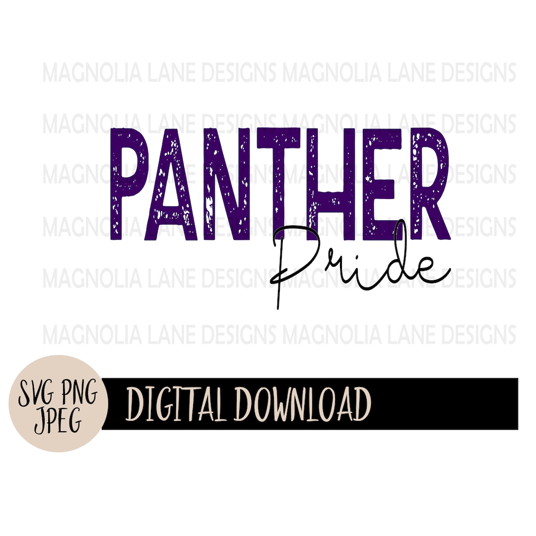 PANTHER PRIDE SVG School Mascot Panthers Svg Jpeg Png Etsy