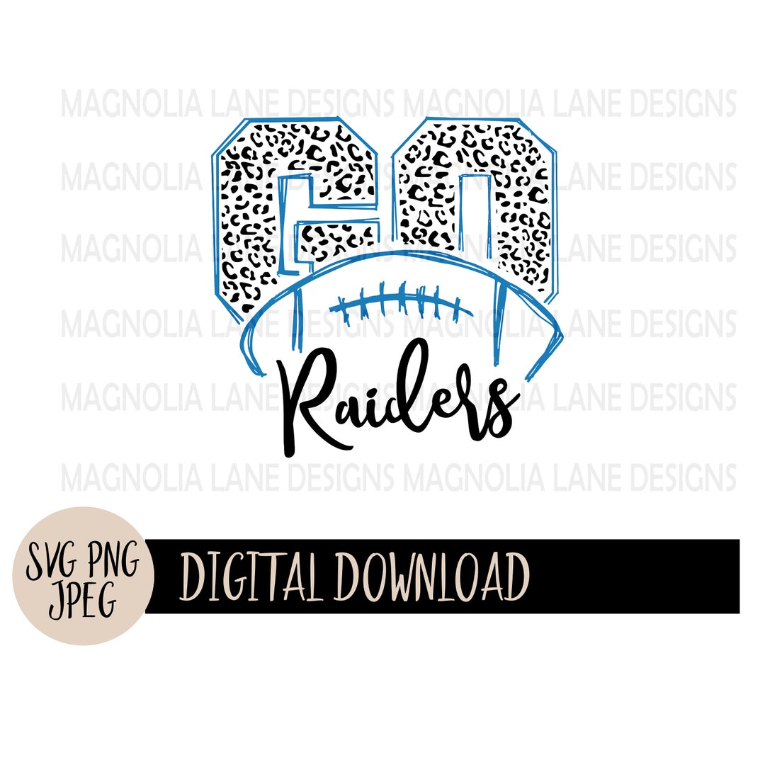 GO RAIDERS SVG, Football, Team Sports, Cheetah Print, School Mascot ...