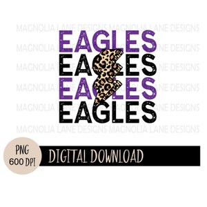 EAGLES PNG, Cheetah Print, Cheetah Bolt, Distressed, School Spirit, Eagles, Png, Sublimation