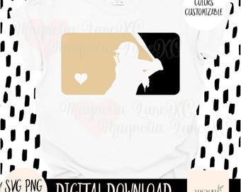Custom Softball Player SVG, Team Colors (Digital Download)