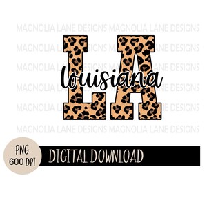 LOUISIANA Ready to Press Sublimation Heat Transfer, Cheetah Print, Louisiana, States, LA