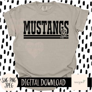 MUSTANGS SVG, School Mascot, Svg, Jpeg, Png, Cut File, Sublimation