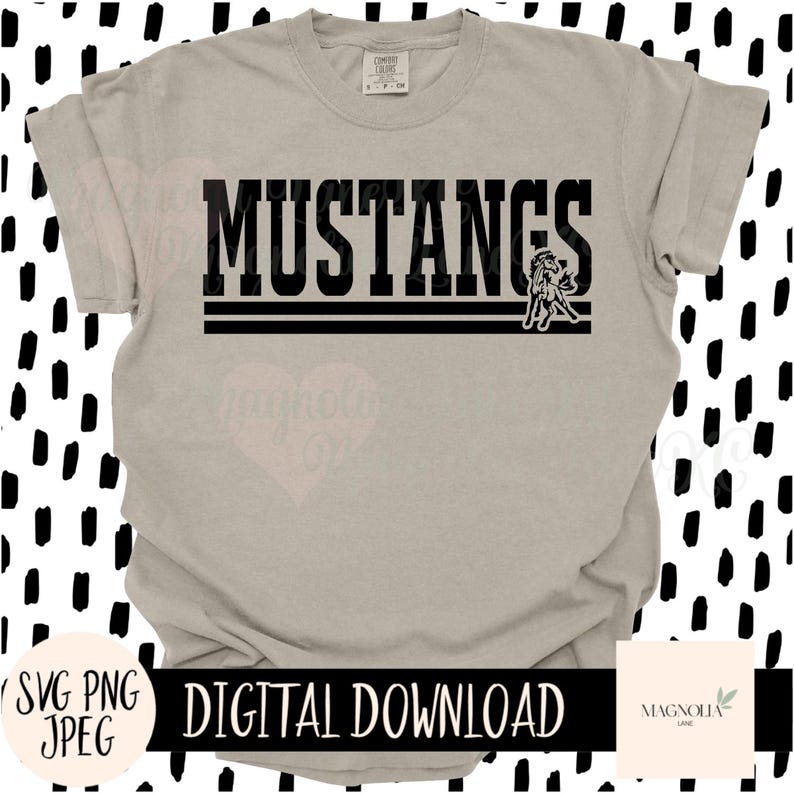 MUSTANGS SVG, School Mascot, Svg, Jpeg, Png, Cut File, Sublimation
