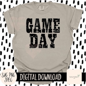 Game Day SVG, Distressed, Football, Sports, Svg, Png, Jpeg, Cute File, Sublimation dtf