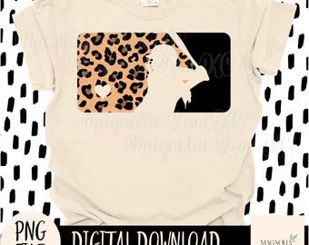 Cheetah Print Softball Player PNG, Softball Mama (Digital Download)