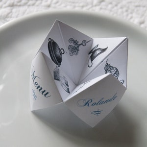 Menu / marque-place cocotte en papier