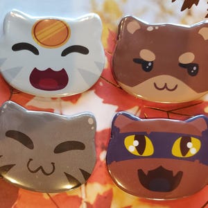 Slime Rancher Cats Pins/Magnets - Tabby, Hunter, Lucky Slimes