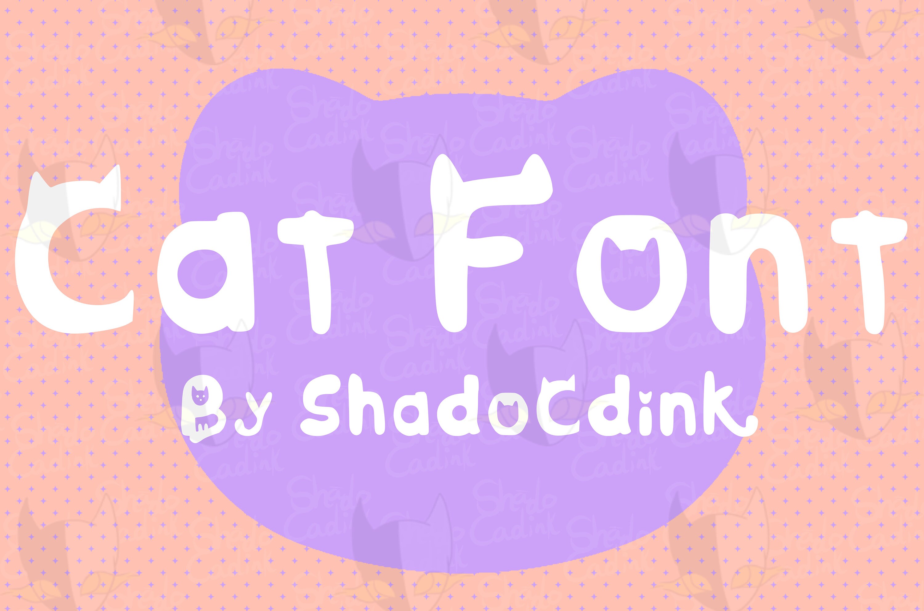 ◆Cat◆ Cat Font - by Shadocadink - Etsy