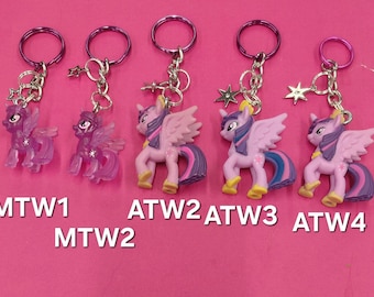Twilight Sparkle and Friends, My Little Pony (MLP) Up Cycled Keychains