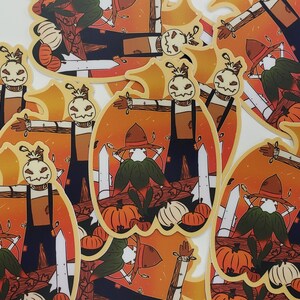 Vol d'épouvantails - Sticker vinyle Leppilia - Sticker 2,22 x 3 pouces - Faerie