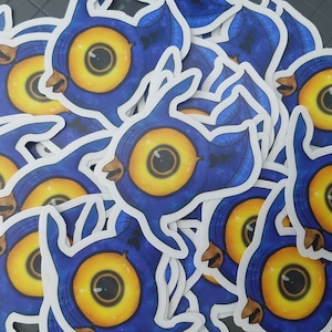 Clear Vinyl Peeper, Pengwing, Ghost Leviathan, Crashfish, Reaper Leviathan, Emperor Leviathan  and Biter Stickers | Subnautica
