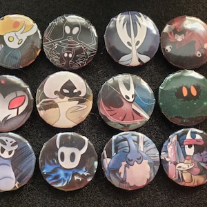1 Inch Hollow Knight/Silk Song Inspired Pins or Magnets