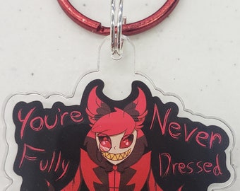 Alastor (Pilot Style) Acrylic Keychain Charm - Hazbin Hotel
