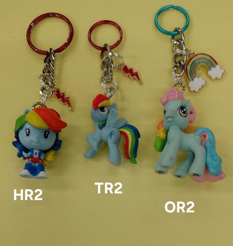 Rainbow Dash, Wonderbolts und Freunde Mein kleines Pony (MLP) Upcycled Schlüsselanhänger Bild 7
