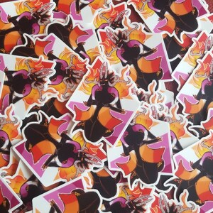 Flaming Lesbian Demon Queen - 3 Inch Vinyl Sticker