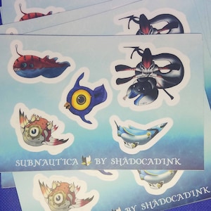 Subnautica Fauna - Sticker Sheet