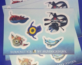 Subnautica Fauna - Sticker Sheet