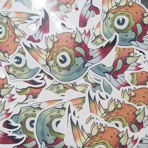 Crashfish - Glossy Vinyl Stickers, SUBNAUTICA