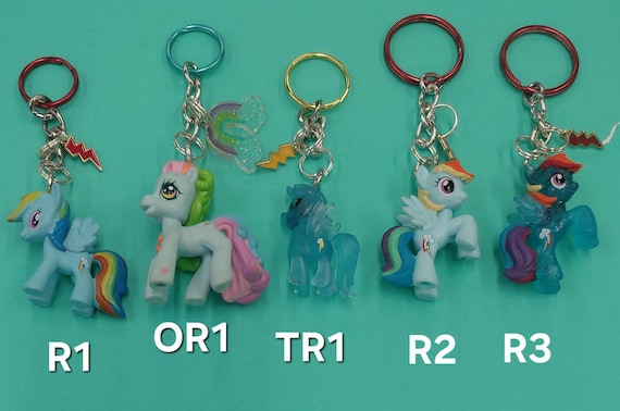 Rainbow Dash, Wonderbolts, and Friends My Little Pony (MLP) Up Cycled Keychains