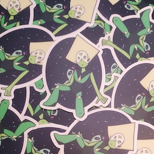 Steven Universe Peridot and Friend 2.3 x 3 Inch Clear Vinyl Stickers