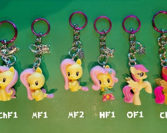Fluttershy, mein kleines Pony (MLP) Upcycled Schlüsselanhänger
