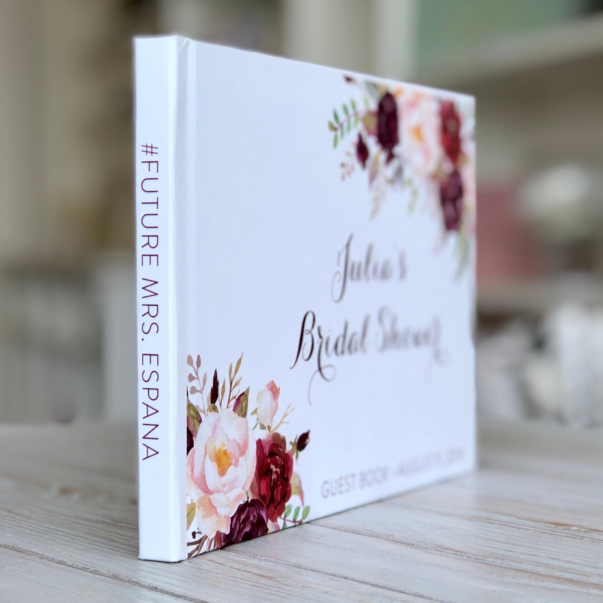 Custom Fall Floral Bridal Shower Guest Book Instax Wedding Etsy Canada