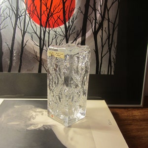 INGRID GLASS -  Mid-Century Modern 24% Pbo crystal glass Candleholder - Made in Germany - 1970s