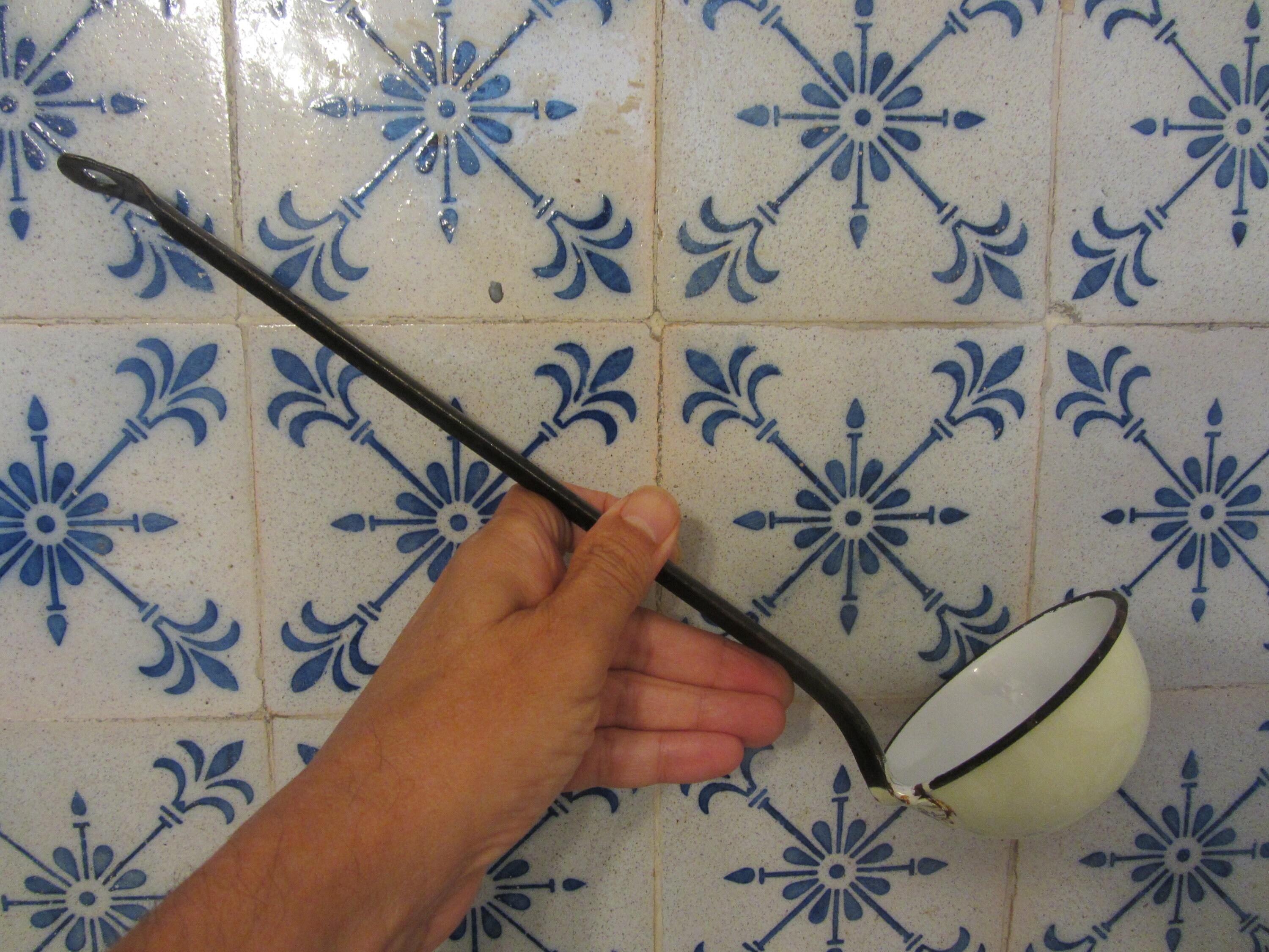 Portuguese Vintage Country Kitchen Soup Ladle Yellow Etsy