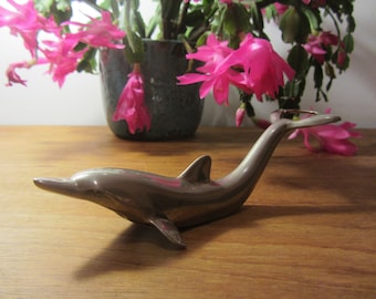 Vintage silver plated metal Dolphin Cap Bottle Opener and Cap Sealer - Made in the 1980s