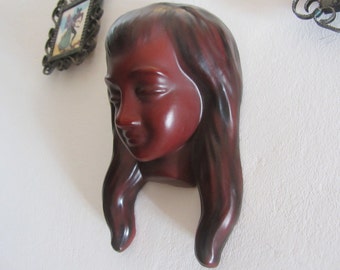 Ceramic Wall Mask “Young lady”, possibly CORTENDORF - 1950s