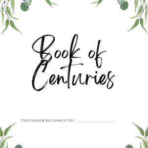 Book of Centuries for Homeschool History | Homeschool Curriculum  | Digital Printable | Charlotte Mason Homeschool