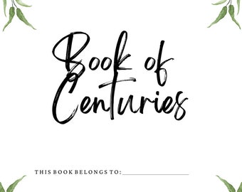 Libro de siglos para la historia de la educación en el hogar / Plan de estudios de educación en el hogar / Imprimible digital / Educación en el hogar de Charlotte Mason