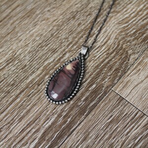 Desert Carrion Purple Picasso Jasper Pendant with Vulture; Picasso Jasper; Jasper Pendant; Crystal Jewelery