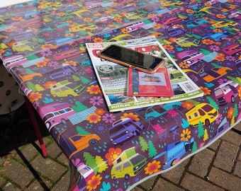 Campervan Coated-Cotton Tablecloth